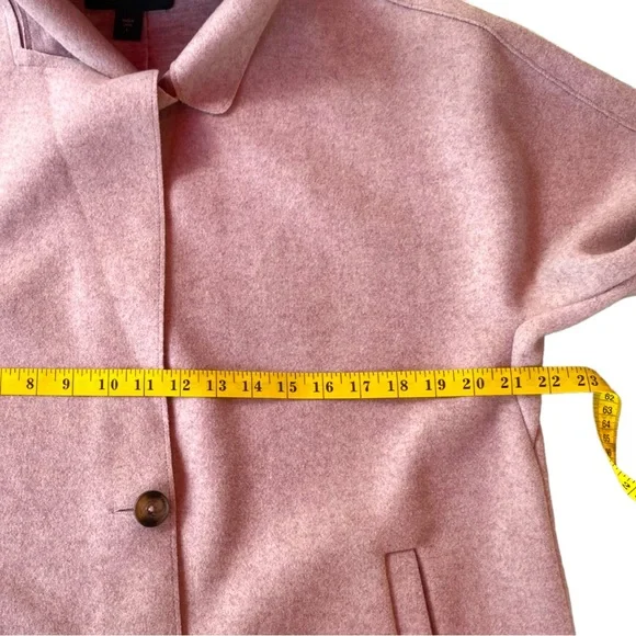⭐️HP⭐️ Bernardo Longline Coat Jacket Felt Button Front Blush Pink Large EUC - Picture 8 of 14